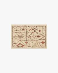 Saguaro Trail Ivory & Rust Flatwoven Rug - 60x90 - Machine Washable Area Rug - Kid & Pet Friendly - Indoor Rugs - Ruggable - thumbnail 1