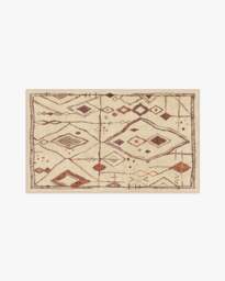 Saguaro Trail Ivory & Rust Flatwoven Rug - 60x90 - Machine Washable Area Rug - Kid & Pet Friendly - Indoor Rugs - Ruggable - thumbnail 2