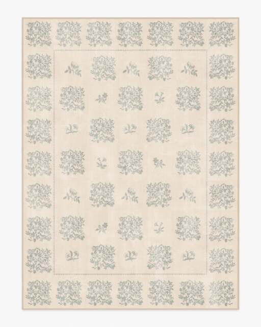 Iona Cream & Sage Green Flatwoven Rug - 275x365 - Machine Washable Area Rug - Kid & Pet Friendly - Indoor Rugs - Ruggable - image 1