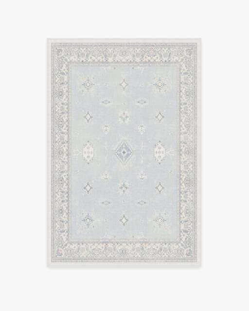 Verena Soft Blue Rug - 120x185 - Machine Washable Area Rug - Kid & Pet Friendly - Indoor Rugs - Ruggable - image 1