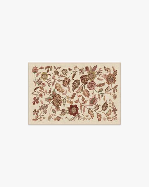 Anonna Burgundy Multicolour Flatwoven Rug - 60x90 - Machine Washable Area Rug - Kid & Pet Friendly - Indoor Rugs - Ruggable - image 1