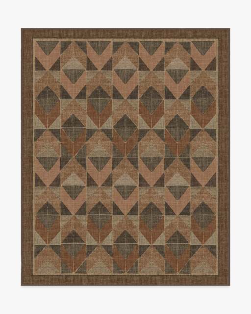 Ember Copper & Brown Flatwoven Rug - 245x305 - Machine Washable Area Rug - Kid & Pet Friendly - Indoor Rugs - Ruggable - image 1