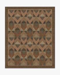 Ember Copper & Brown Flatwoven Rug - 245x305 - Machine Washable Area Rug - Kid & Pet Friendly - Indoor Rugs - Ruggable
