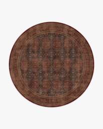 Vesper Amber Red Rug - 245 Round - Machine Washable Area Rug - Kid & Pet Friendly - Indoor Rugs - Ruggable - thumbnail 1