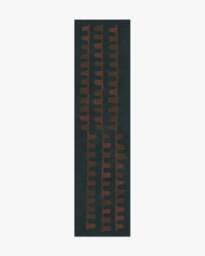 Veza Midnight & Coral Rug - 150x215 - Machine Washable Area Rug - Kid & Pet Friendly - Indoor Rugs - Ruggable - thumbnail 2