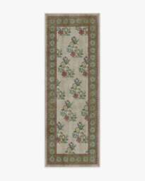 Pennywood Stone & Ochre Rug Green - 75x215 - Machine Washable Area Rug - Kid & Pet Friendly - Indoor Rugs - Ruggable - thumbnail 1