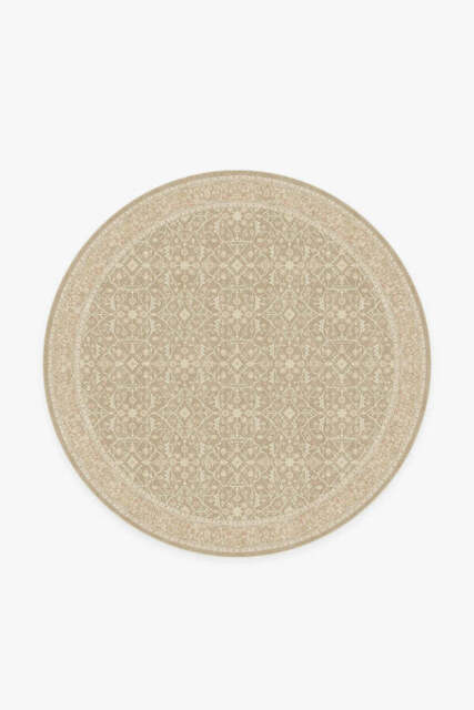 Celestine Ecru Rug Off White/cream - 185 Round - Machine Washable Area Rug - Kid & Pet Friendly - Indoor Rugs - Ruggable - image 1