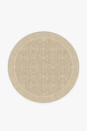 Celestine Ecru Rug Off White/cream - 185 Round - Machine Washable Area Rug - Kid & Pet Friendly - Indoor Rugs - Ruggable - thumbnail 1
