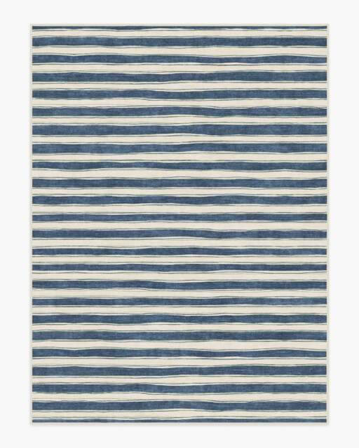 Marin Slate Blue & Neutral Rug - 275x365 - Machine Washable Area Rug - Kid & Pet Friendly - Indoor Rugs - Ruggable - image 1