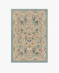 Lodden Soft Rose & Teal Rug by Morris & Co. - 120x185 - Machine Washable Area Rug - Kid & Pet Friendly - Indoor Rugs - Ruggable - thumbnail 1