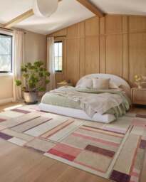 Winona Cream Multicolour Rug by Anthropologie Pink - 60x90 - Machine Washable Area Rug - Kid & Pet Friendly - Indoor Rugs - Ruggable - thumbnail 2