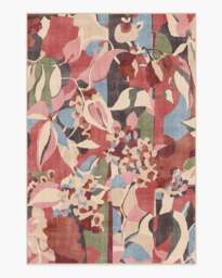 Maeve Multicolour Flatwoven Rug Pink - 185x275 - Machine Washable Area Rug - Kid & Pet Friendly - Indoor Rugs - Ruggable - thumbnail 1
