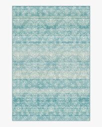 Dara Soft Teal Flatwoven Rug - 185x275 - Machine Washable Area Rug - Kid & Pet Friendly - Indoor Rugs - Ruggable - thumbnail 1