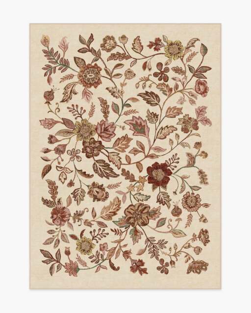 Anonna Burgundy Multicolour Flatwoven Rug - 150x215 - Machine Washable Area Rug - Kid & Pet Friendly - Indoor Rugs - Ruggable - image 1