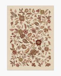 Anonna Burgundy Multicolour Flatwoven Rug - 150x215 - Machine Washable Area Rug - Kid & Pet Friendly - Indoor Rugs - Ruggable