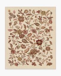 Anonna Burgundy Multicolour Flatwoven Rug - 150x215 - Machine Washable Area Rug - Kid & Pet Friendly - Indoor Rugs - Ruggable - thumbnail 2