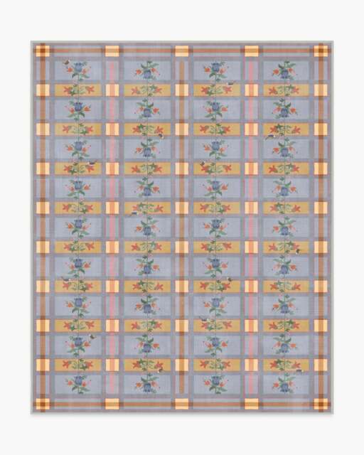 Quinnlyn Slate Blue Multicolour Rug - 245x305 - Machine Washable Area Rug - Kid & Pet Friendly - Indoor Rugs - Ruggable - image 1