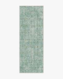 Glen Tartan Green & Gold Rug - 75x215 - Machine Washable Area Rug - Kid & Pet Friendly - Indoor Rugs - Ruggable - thumbnail 1