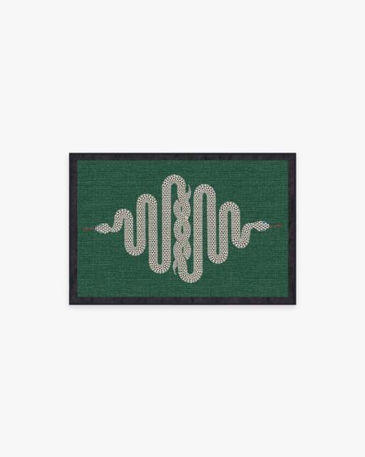 Venom Emerald Flatwoven Rug by Jonathan Adler Green - 60x90 - Machine Washable Area Rug - Kid & Pet Friendly - Indoor Rugs - Ruggable - image 1