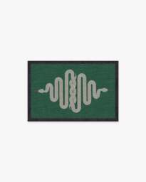 Venom Emerald Flatwoven Rug by Jonathan Adler Green - 60x90 - Machine Washable Area Rug - Kid & Pet Friendly - Indoor Rugs - Ruggable - thumbnail 1