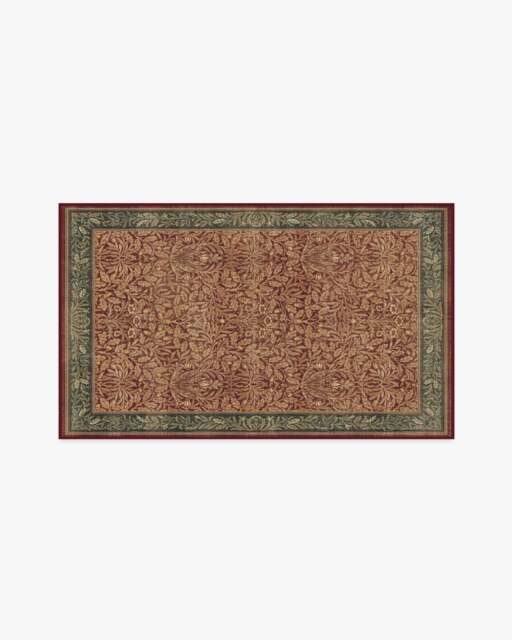 Acorn Amber Red Rug by Morris & Co. - 90x150 - Machine Washable Area Rug - Kid & Pet Friendly - Indoor Rugs - Ruggable