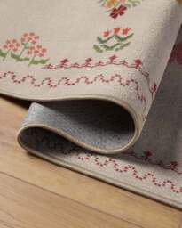 Friendship Garden Cream Rug Beige - 200x290 - Machine Washable Area Rug - Kid & Pet Friendly - Indoor Rugs - Ruggable - thumbnail 6