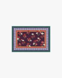 Ambroeus Royal Plum Flatwoven Rug by Iris Apfel Purple - 60x90 - Machine Washable Area Rug - Kid & Pet Friendly - Indoor Rugs - Ruggable - thumbnail 1