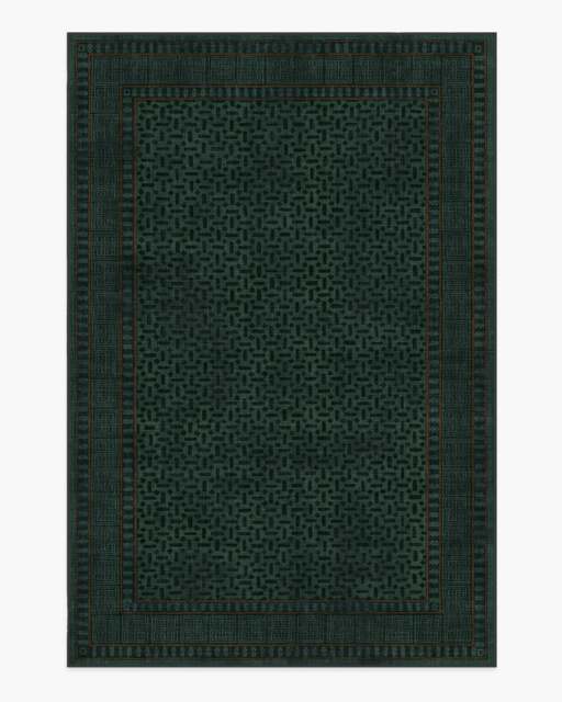 Kairos Forest Green Rug - 200x290 - Machine Washable Area Rug - Kid & Pet Friendly - Indoor Rugs - Ruggable - image 1