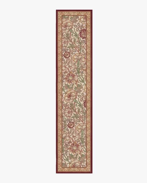Pink & Rose Burgundy Rug by Morris & Co. - 75x365 - Machine Washable Area Rug - Kid & Pet Friendly - Indoor Rugs - Ruggable - image 1
