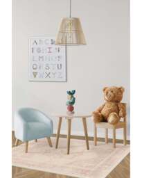 Kamran Soft Pink Rug - 60x90 - Machine Washable Area Rug - Kid & Pet Friendly - Indoor Rugs - Ruggable - thumbnail 3