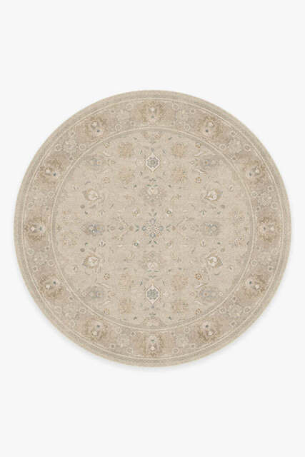 Odette Ivory Pearl Rug - 245 Round - Machine Washable Area Rug - Kid & Pet Friendly - Indoor Rugs - Ruggable - image 1