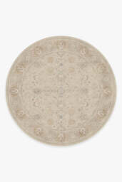 Odette Ivory Pearl Rug - 245 Round - Machine Washable Area Rug - Kid & Pet Friendly - Indoor Rugs - Ruggable