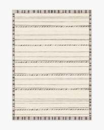 Hemma Cream & Charcoal Rug - 150x215 - Machine Washable Area Rug - Kid & Pet Friendly - Indoor Rugs - Ruggable
