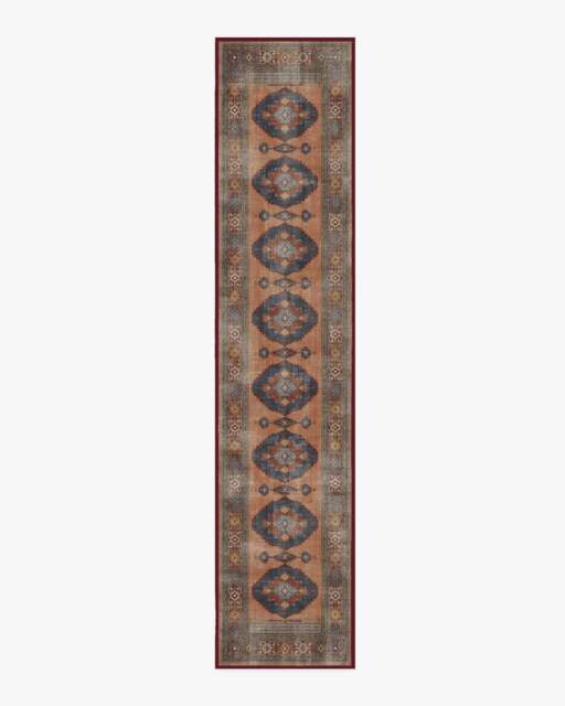 Marcela Copper Coral Flatwoven Rug - 75x365 - Machine Washable Area Rug - Kid & Pet Friendly - Indoor Rugs - Ruggable - image 1