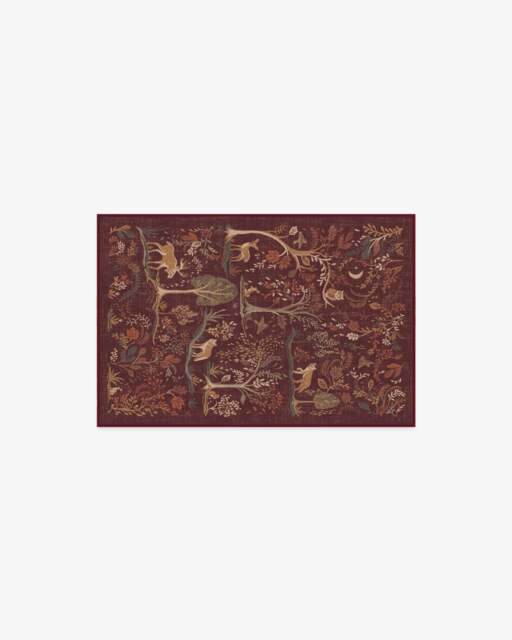 Wilder Burgundy Multicolour Flatwoven Rug - 60x90 - Machine Washable Area Rug - Kid & Pet Friendly - Indoor Rugs - Ruggable - image 1