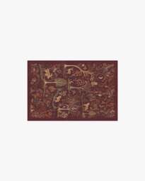 Wilder Burgundy Multicolour Flatwoven Rug - 60x90 - Machine Washable Area Rug - Kid & Pet Friendly - Indoor Rugs - Ruggable - thumbnail 1