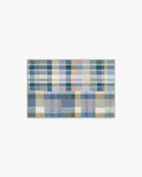 Linnea Slate Blue Multicolour Rug - 60x90 - Machine Washable Area Rug - Kid & Pet Friendly - Indoor Rugs - Ruggable - thumbnail 1