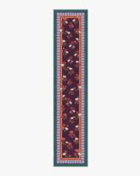 Ambroeus Royal Plum Flatwoven Rug by Iris Apfel Purple - 75x365 - Machine Washable Area Rug - Kid & Pet Friendly - Indoor Rugs - Ruggable
