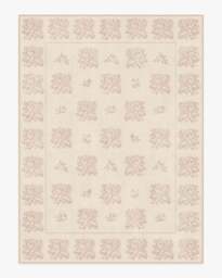 Iona Cream & Vintage Blush Flatwoven Rug Pink - 275x365 - Machine Washable Area Rug - Kid & Pet Friendly - Indoor Rugs - Ruggable - thumbnail 1