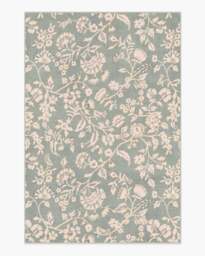Brenna Sage Green & Cream Flatwoven Rug - 185x275 - Machine Washable Area Rug - Kid & Pet Friendly - Indoor Rugs - Ruggable - thumbnail 1