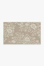 Mallow Flower Natural Stone Rug by Morris & Co. - 90x150 - Machine Washable Area Rug - Kid & Pet Friendly - Indoor Rugs - Ruggable