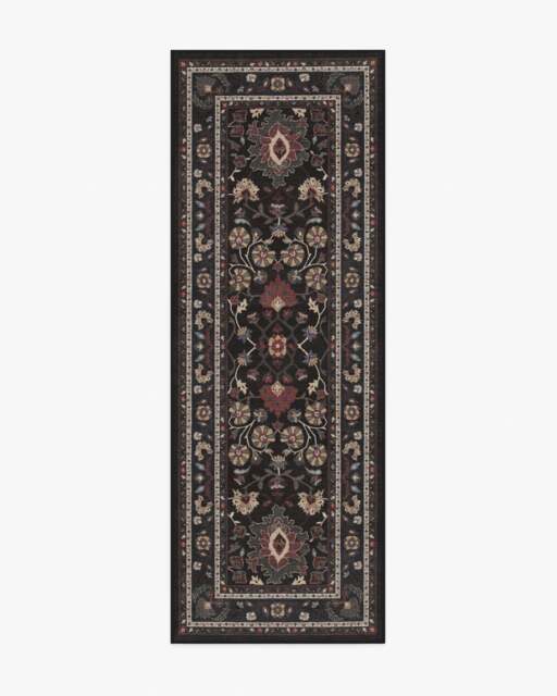 Calabria Black Multicolour Rug - 75x215 - Machine Washable Area Rug - Kid & Pet Friendly - Indoor Rugs - Ruggable - image 1