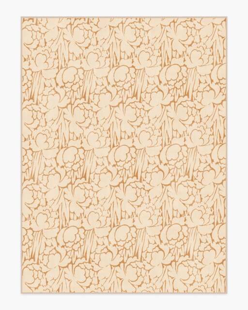 Corrine Cream & Ochre Rug Yellow - 275x365 - Machine Washable Area Rug - Kid & Pet Friendly - Indoor Rugs - Ruggable - image 1