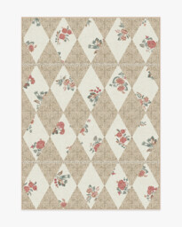 Posie Ivory Rug - 150x215 - Machine Washable Area Rug - Kid & Pet Friendly - Indoor Rugs - Ruggable