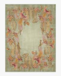 Bird of Paradise Silver Fern Flatwoven Rug by Sanderson - 275x365 - Machine Washable Area Rug - Kid & Pet Friendly - Indoor Rugs - Ruggable
