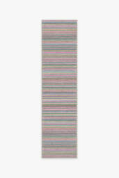 Multi Stripe Polychrome Rug Pink - 60x90 - Machine Washable Area Rug - Kid & Pet Friendly - Indoor Rugs - Ruggable - thumbnail 2