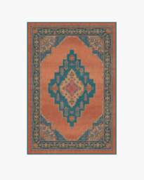 Sunset Bazaar Tropic Coral Flatwoven Rug by Matthew Williamson - 120x185 - Machine Washable Area Rug - Kid & Pet Friendly - Indoor Rugs - Ruggable - thumbnail 1