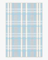 Charming Plaid Sky Blue Flatwoven Rug - 90x150 - Machine Washable Area Rug - Kid & Pet Friendly - Indoor Rugs - Ruggable - thumbnail 2