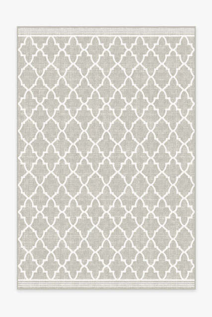 Varia Trellis Stone Outdoor Rug Beige - 185x275 - Machine Washable Area Rug - Kid & Pet Friendly - Indoor Rugs - Ruggable - image 1