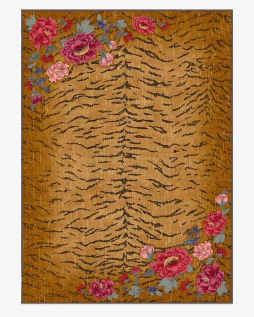 Bengal Bloom Multicolour Rug by Gracie Orange - 305x425 - Machine Washable Area Rug - Kid & Pet Friendly - Indoor Rugs - Ruggable - image 1